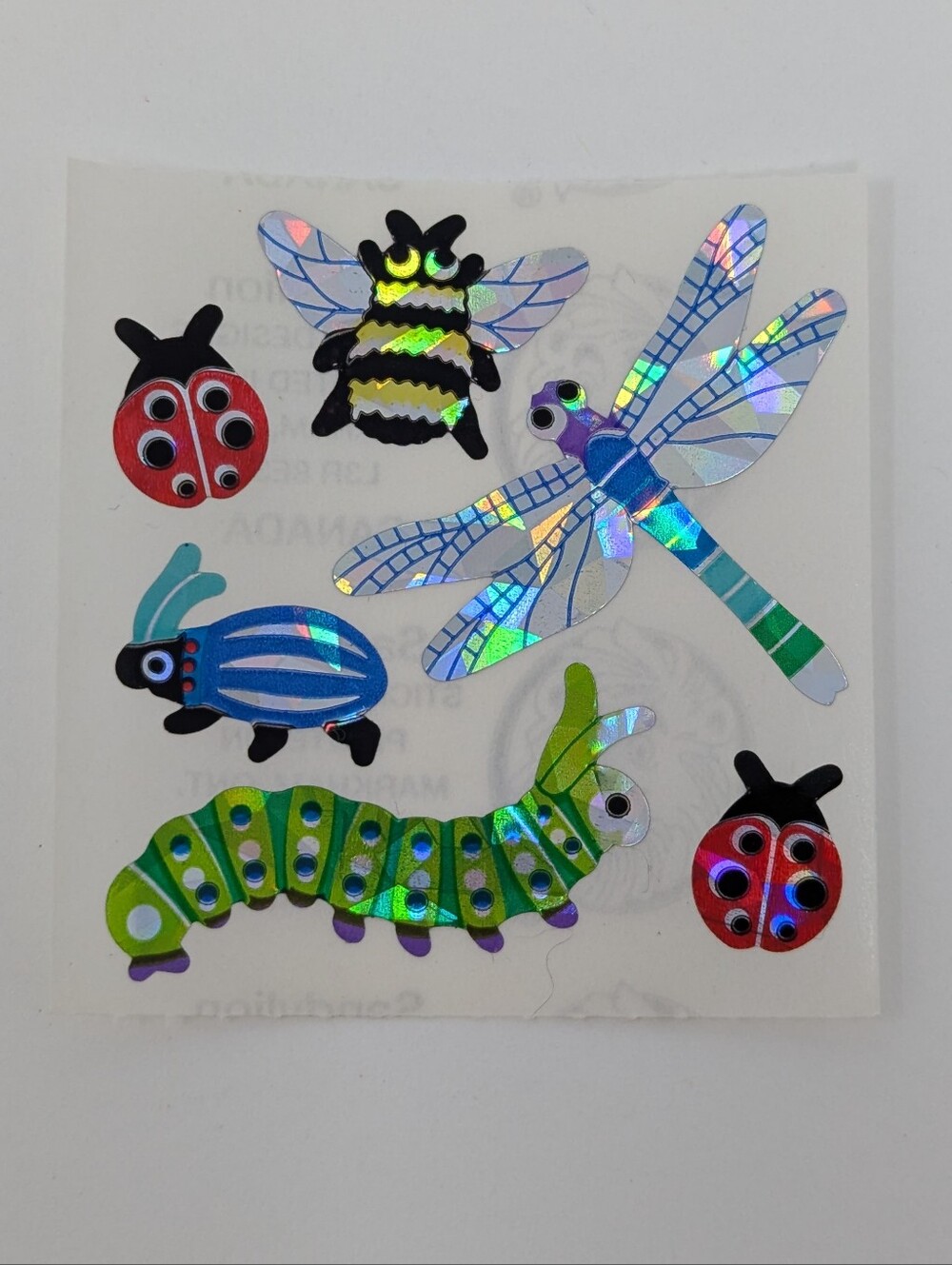 Sandylion Vintage Stickers Bugs Bee Caterpillar Ladybug